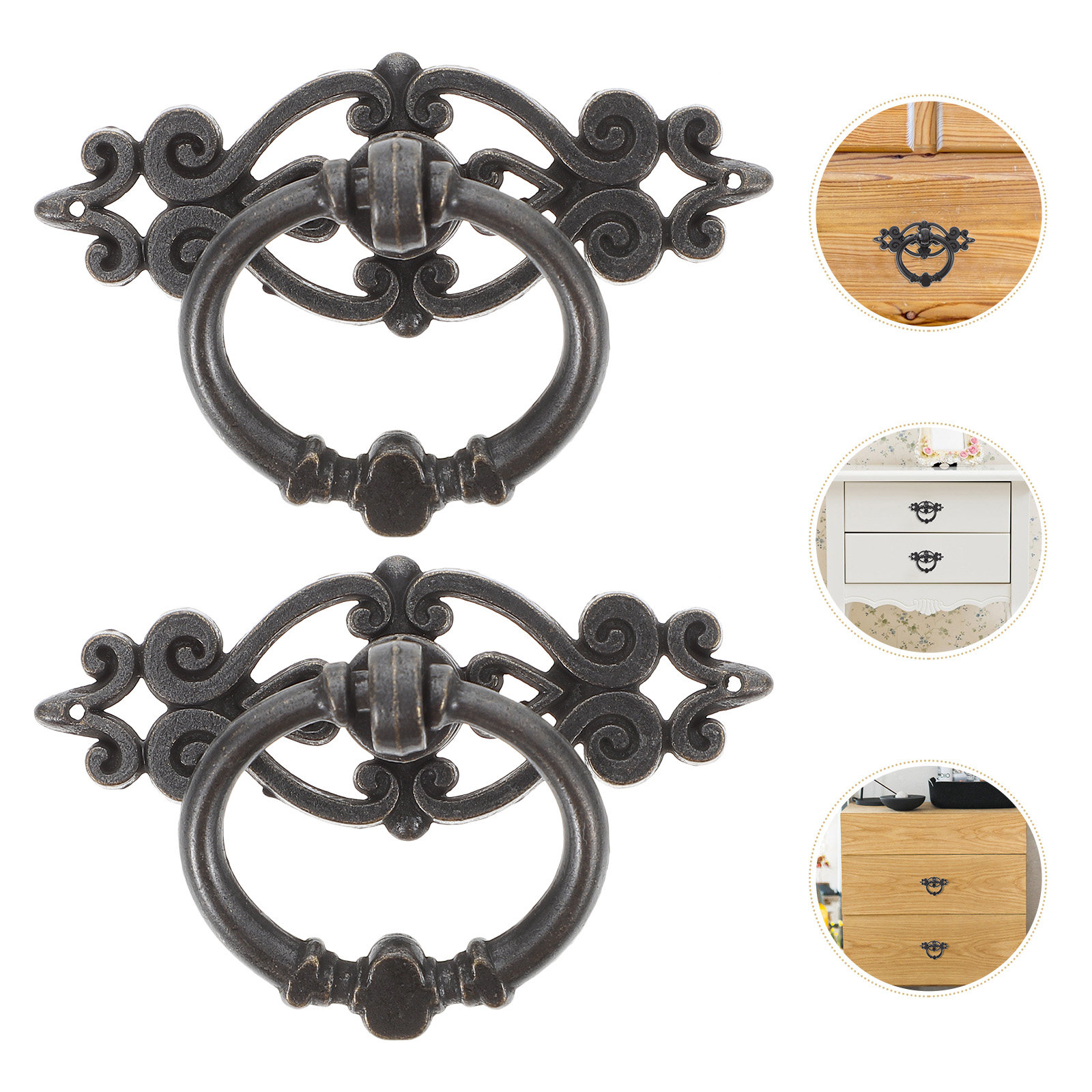 6Pcs Wardrobe Door Pulls Retro - Furniture Hardware Drop Pulls recension och pris