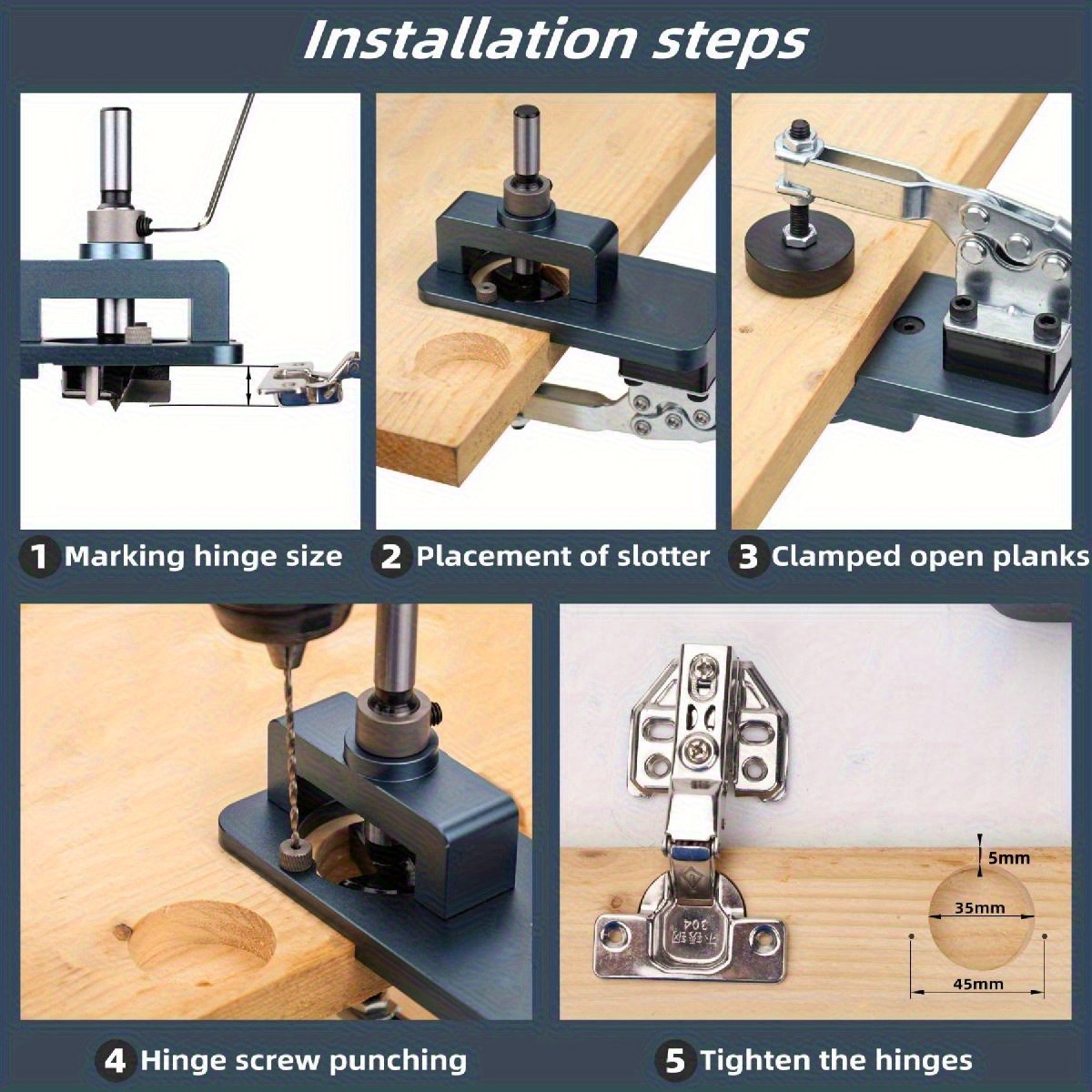 35mm Hinge Jig - Precise Borin - Furniture Hardware Fitting recension och pris